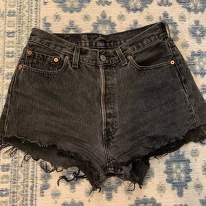 Levi’s Distressed High Waisted Jean Shorts